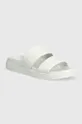 biały Calvin Klein klapki FLAT SLIDE EPI MONO Damski