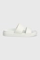 Παντόφλες Calvin Klein FLAT SLIDE EPI MONO HW0HW01957 λευκό SS24