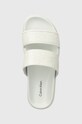 Παντόφλες Calvin Klein FLAT SLIDE EPI MONO λευκό HW0HW01957