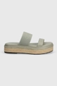 Παντόφλες Calvin Klein WEDGE SLIDE HE γκρί