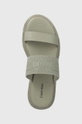 szary Calvin Klein klapki WEDGE SLIDE HE