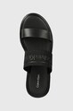 Calvin Klein papuci WEDGE SLIDE HE negru HW0HW01966