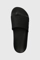 Calvin Klein klapki POOL SLIDE WCALVIN MET MONOCQ czarny HW0HW01971