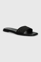 Šľapky Calvin Klein FLAT SLIDE HE textilný čierna HW0HW01989