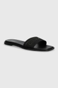 μαύρο Παντόφλες Calvin Klein FLAT SLIDE HE Γυναικεία