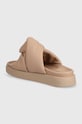 Obuwie Inuikii klapki skórzane Soft Crossed 70104.140.Beige beżowy