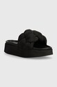 Pantofle Inuikii Puffer Braided platforma černá 70103.177.Black