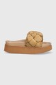 Шлепанцы Inuikii Puffer Braided 70103.177.Taupe бежевый SS24