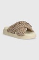 Шлепанцы Inuikii Woven Stones платформа бежевый 70104.106.Taupe