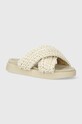 Inuikii papuci Woven platformă alb 70104.105.White