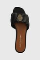 Kurt Geiger London klapki skórzane Kensington Puff Sandal czarny 2026600109.BLACK
