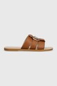 Liu Jo șlapi de piele SABA 08 piele maro SA4119P010200320