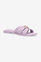 Mexx klapki skórzane Nikki MICY1608441W fioletowy SS24