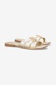 Mexx klapki skórzane Nikki MICY1608441W złoty SS24