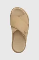 béžová Semišové pantofle UGG Goldenstar Cross Slide