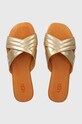 UGG slapi de piele Kenleigh Slide piele aur 1142712.GLDM