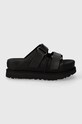 UGG klapki skórzane Goldenstar Hi Slide pozostałe czarny 1152651.BLK