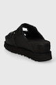 Încălțăminte UGG slapi de piele Goldenstar Hi Slide 1152651.BLK negru