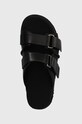 UGG klapki skórzane Goldenstar Hi Slide czarny 1152651.BLK