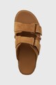 Natikače od brušene kože UGG Goldenstar Hi Slide smeđa 1155458.CHE