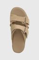 UGG klapki zamszowe Goldenstar Hi Slide beżowy 1155458.SAN