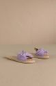 Παντόφλες σουέτ Manebi Hamptons Sandals With Knot