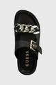 Παντόφλες Guess FATEMAN Ozweego FATEMAN μαύρο FLJFTM.FAB03.BLACK