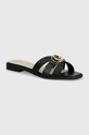 Guess slapi de piele SYMO piele negru FLJSYM.LEA03.BLACK