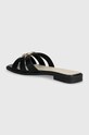 Încălțăminte Guess slapi de piele SYMO FLJSYM.LEA03.BLACK negru