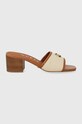 Παντόφλες Guess ULLIYE ULLIYE FLJULL.FAB19.NATU μπεζ SS24