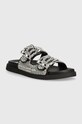 Steve Madden papucs Majesta textil ezüst SM11003150.001