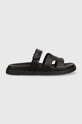 Steve Madden slapi de piele Missile SM11003028.05O negru SS24