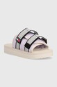 Tommy Jeans klapki TJW CITY HIKE SANDAL tekstylny beżowy EN0EN02544