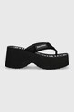 Juicy Couture japonki WHITNEY 5-8 cm czarny JCFSAN124003