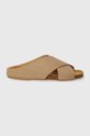 Alohas klapki nubukowe Briar S100325.01 beżowy SS24