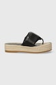 Dkny japonki skórzane Fifi K1405997.BLK czarny SS24