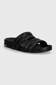 Dkny papuci Inah imitatie de piele negru K1423254.BLK