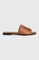Dkny bőr papucs JALILA K1494653.BRN barna SS24
