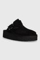 Clarks Originals ciabatte slide in camoscio Trek Wedge Mule 26175869 nero SS24