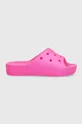 Παντόφλες Crocs Classic Platform Slide ροζ