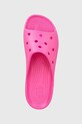 Crocs papucs Classic Platform Slide rózsaszín 208180.6TW