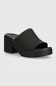 μαύρο Παντόφλες Crocs Brooklyn Slide Heel Γυναικεία