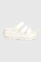 Crocs papuci Mega Crush Triple Strap 209842.0WV alb SS24