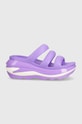 Crocs klapki Mega Crush Triple Strap 209842.5AJ fioletowy SS24