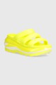 Crocs papuci Mega Crush Triple Strap platformă verde 209842.76M