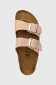 roz Birkenstock papuci din nubuc Arizona Platform Flex Birkenstock x Papillio