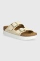 Birkenstock klapki nubukowe BIRKENSTOCK X PAPILLIO Arizona Platform Flex pozostałe beżowy 1026924
