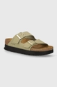 πράσινο Nubuck παντόφλες Birkenstock Arizona Platform Flex Birkenstock x Papillio Γυναικεία