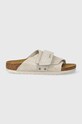 Birkenstock ciabatte slide in camoscio Kyoto 1024526 beige SS24