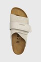 Birkenstock ciabatte slide in camoscio Kyoto beige 1024526